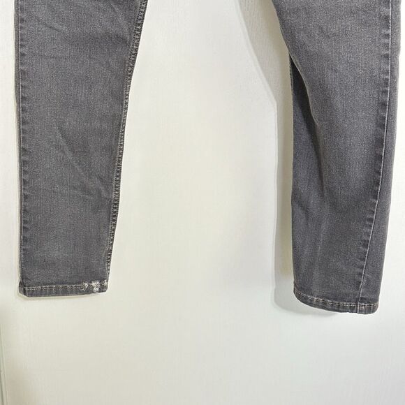 Vintage Levis 502 Jeans Mens Straight 28x30 Light Gray skater Button Fly Stretch - Picture 2 of 16